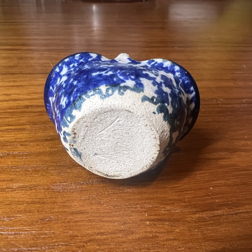 Vintage‎ Miniature Stoneware Salt Glaze Pottery Cottagecore Trinket - Picture 3 of 5